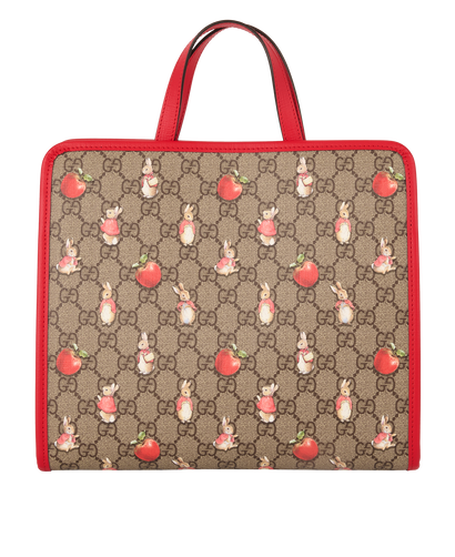 x Peter Rabbit Tote, &pound;495, Handbags, Beige/Red, Canvas, Front view